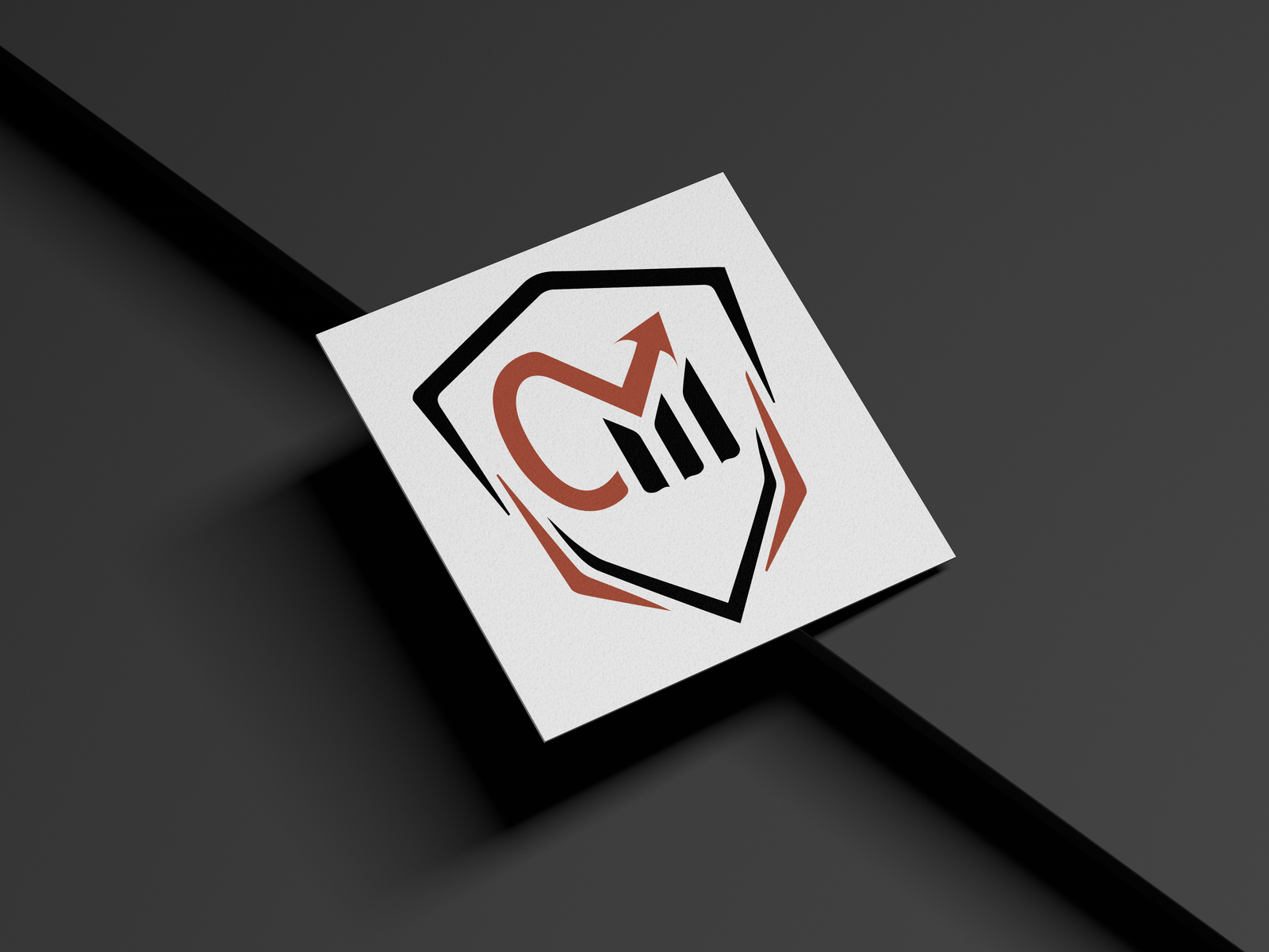 Free Branding Square Card Logo Mockup
