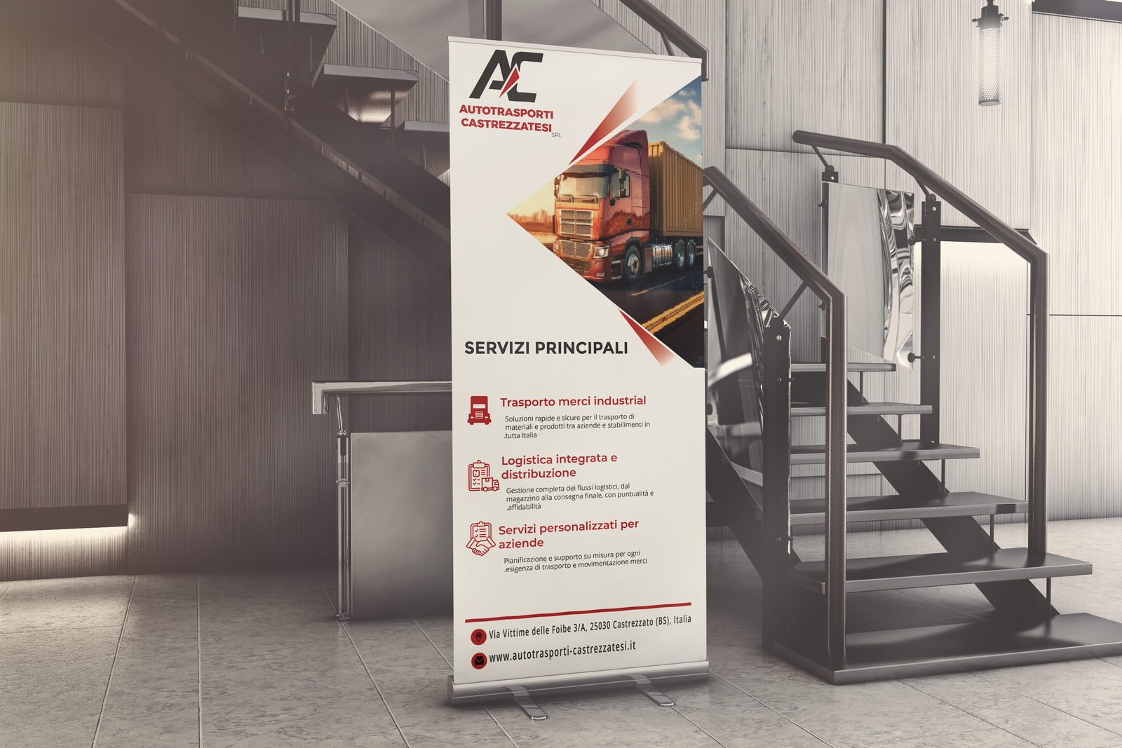 Autocamiones Continental S.L — roll up mockup